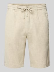Bermudas mit seitlichen Eingrifftaschen und Bindegürtel von Lindbergh Beige - 18