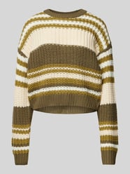 Strickpullover mit überschnittenen Schultern Modell 'CHARLIE' von Noisy May Grün - 13