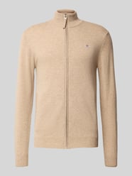 Strickjacke mit Reißverschluss von Gant Beige - 42