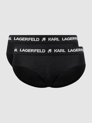 Slip mit Label-Print im 2er-Pack von Karl Lagerfeld Schwarz - 7