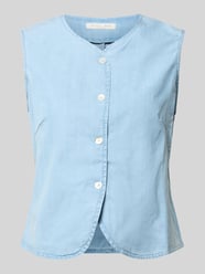 Kamizelka o kroju regular fit z mieszanki lyocellu w tkaninie stylizowanej na denim od Christian Berg Woman - 30