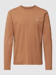 Shirt met lange mouwen van biologisch katoen van Marc O'Polo Bruin - 32