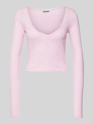 Longsleeve mit U-Boot-Ausschnitt von Review Pink - 12