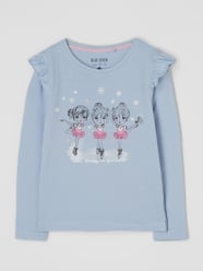 Shirt met lange mouwen met print van Blue Seven Blauw / turquoise - 36