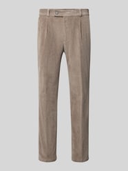 Slim Fit Hose aus Baumwoll-Mix in Cord-Optik Modell 'Cliffer' von Zuitable Beige - 32