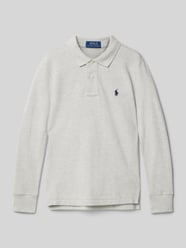 Slim Fit Poloshirt mit Label-Stitching von Polo Ralph Lauren Teens Grau - 14