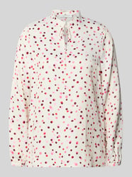 regular fit blouse van pure viscose met druppelvormige hals van ETERNA - 1