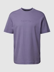 T-shirt van katoen met labeldetail van CK Calvin Klein Paars - 19