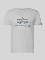 T-shirt z detalem z logo model 'BASIC' od Alpha Industries - 28