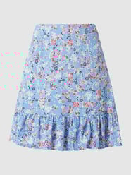Minirok met volantzoom, model 'Gertrude'  van Pieces Blauw / turquoise - 24
