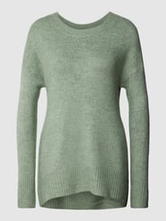 Gebreide pullover met ronde hals, model 'NANJING' van Only Groen - 7