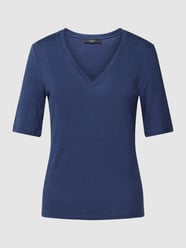 T-shirt met V-hals, model 'NARO' van Weekend Max Mara Blauw / turquoise - 13