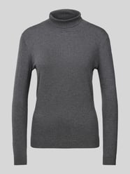 Gebreide pullover met opstaande kraag, model 'KIKU' van Weekend Max Mara Grijs / zwart - 39