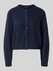 Strickjacke mit Rundhalsausschnitt und Knopfleiste von Oui - 25