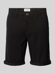 Regular Fit Bermudas in unifarbenem Design Modell 'BOWIE' von Jack & Jones Schwarz - 18