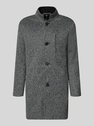 Lange jas met opstaande kraag, model 'Salt&Pepper' van Roy Robson - 18