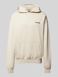 Oversized Hoodie mit Label-Stitching von Pegador Beige - 26