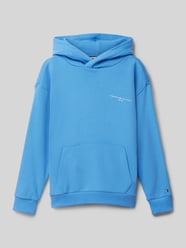 Hoodie mit Logo-Stitching von Tommy Hilfiger Kids Blau - 14