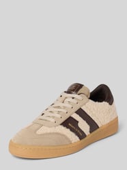Low Top Sneaker aus Leder-Mix von Marc O'Polo Beige - 7