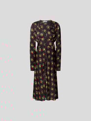 Maxikleid mit Allover-Muster von Paco Rabanne Grau / Schwarz - 23