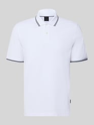 Slim Fit Poloshirt mit Label-Stitching von bugatti - 39