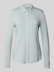 Regular Fit Jersey-Bluse aus Viskose-Mix mit schmalen Ärmeln von Marc O'Polo Grün - 34