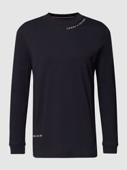 Longsleeve mit Stehkragen Modell 'multi placement mock' von Tommy Hilfiger Blau - 44