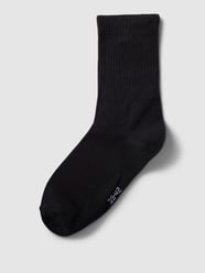 Socken in unifarbenem Design Modell 'Crew Socks' von Snocks Schwarz - 27