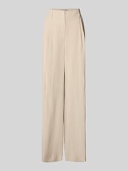 Wide Leg Bundfaltenhose mit Gürtelschlaufen von Christian Berg Woman Selection Beige - 37