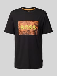 T-Shirt mit Motiv-Print von BOSS Orange Schwarz - 28