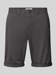 Slim Fit Chino-Shorts mit Eingrifftaschen von Tom Tailor Grau - 38