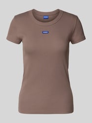 T-Shirt mit Label-Detail von Hugo Blue Beige - 29