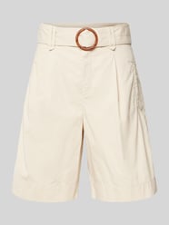 Regular Fit Shorts mit Bundfalten Modell 'Kira' von MAC Beige - 41