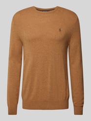 Gebreide pullover van lanawol met ronde hals van Polo Ralph Lauren Bruin - 8