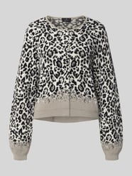 Strickjacke mit Rundhalsausschnitt von monari Beige - 41