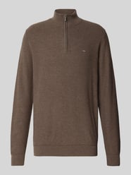 Strickpullover mit Troyer-Kragen von Fynch-Hatton - 41