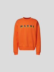 Sweatshirt mit Label-Print von Marni Orange - 3