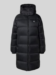 Regular fit gewatteerde lange jas met logoprint, model 'Essential' van Calvin Klein Jeans - 3