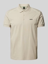 Poloshirt mit Label-Print Modell 'Paddy' von BOSS Green Beige - 25