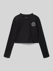 Cropped Longsleeve mit Logo-Stitching von Guess - 24