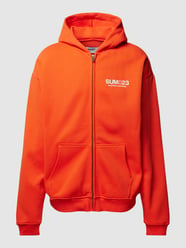 Oversized sweatjack met labelprint van Multiply Apparel Oranje - 37