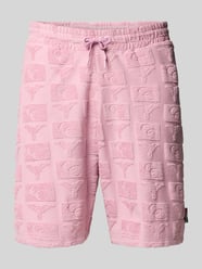 Regular Fit Sweatshorts mit Strukturmuster Modell 'BEACHWEAR' von CARLO COLUCCI Pink - 26