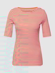 T-shirt met streepmotief van Christian Berg Woman Oranje - 11