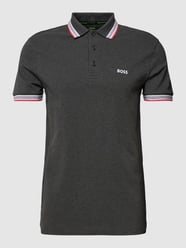 Poloshirt mit Label-Stitching Modell 'PADDY' von BOSS Green Grau - 1