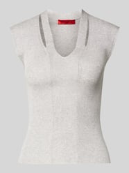 Bezrękawnik o kroju regular fit z mieszanki wiskozy i lnu model ‘OTELLO’ od MAX&Co. - 5