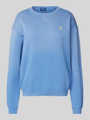 Oversized Sweatshirt mit Label-Stitching von Polo Ralph Lauren Blau - 6