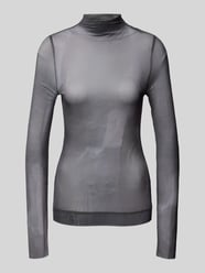 Shirt met lange mouwen van mesh - Alessa & Anna Winter X P&C* van Alessa&Anna Winter X P&C* Grijs / zwart - 1