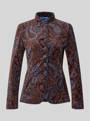 Slim Fit Blazer mit Viskose-Anteil und Stehkragen von White Label - 39