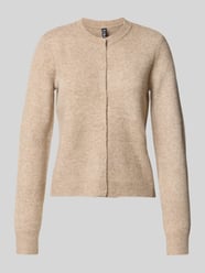 Regular fit gebreid jack met wol, model 'MALOU' van Pieces Beige - 2
