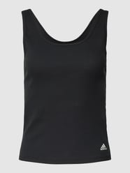 Top z drobnym prążkowaniem od ADIDAS SPORTSWEAR Czarny - 45